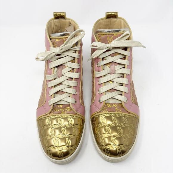 Christian Louboutin Bip Bip High Top Sneakers Shoes - Picture 2 of 12